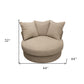 44" Sand Linen Solid Color Swivel Barrel Chair By Homeroots
