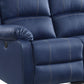 81" Blue Faux Leather And Black Usb Sofa By Homeroots | Sofas | Modishstore - 5