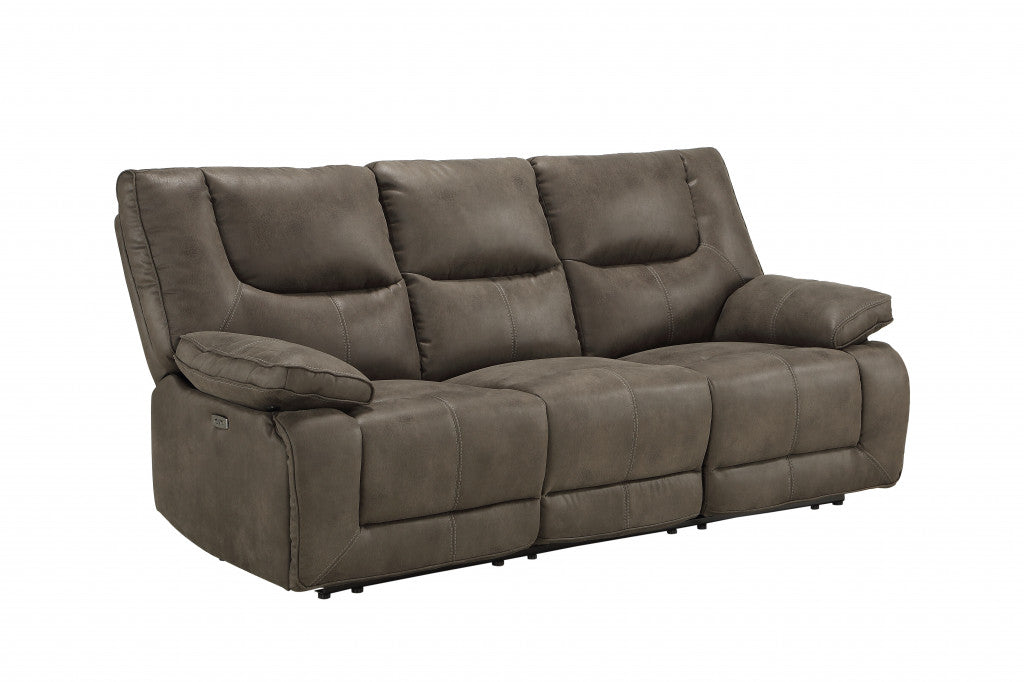87" Gray And Black Reclining Usb Sofa By Homeroots | Sofas | Modishstore