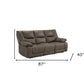 87" Gray And Black Reclining Usb Sofa By Homeroots