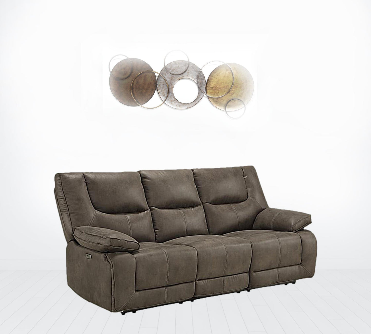 87" Gray And Black Reclining Usb Sofa By Homeroots | Sofas | Modishstore - 2