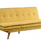 72" Yellow Linen And Brown Sofa By Homeroots | Sofas | Modishstore