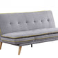 72" Gray Linen And Brown Sofa By Homeroots | Sofas | Modishstore