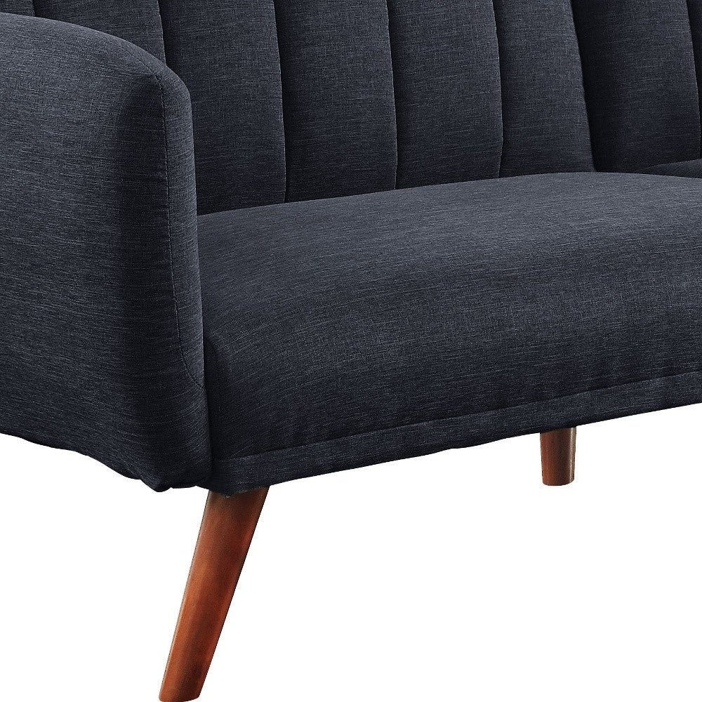 76" Gray Linen And Wood Brown Sleeper Sofa By Homeroots | Sofas | Modishstore - 3