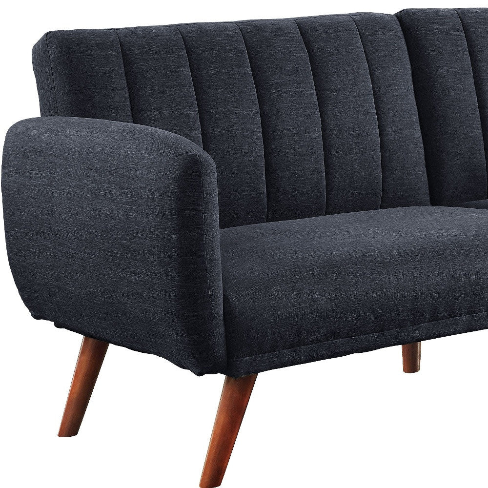 76" Gray Linen And Wood Brown Sleeper Sofa By Homeroots | Sofas | Modishstore - 4