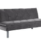 66" Gray Velvet And Silver Sleeper Sofa By Homeroots