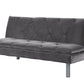66" Gray Velvet And Silver Sleeper Sofa By Homeroots | Sofas | Modishstore - 2