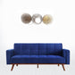 76" Blue Velvet And NAtural Sleeper Sofa By Homeroots | Sofas | Modishstore - 2
