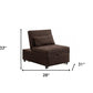28" Brown Linen And Black Sleeper Sofa By Homeroots