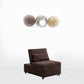 28" Brown Linen And Black Sleeper Sofa By Homeroots