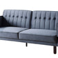 79" Dark Gray Velvet And Black Sleeper Sofa By Homeroots | Sofas | Modishstore