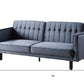 79" Dark Gray Velvet And Black Sleeper Sofa By Homeroots | Sofas | Modishstore - 9