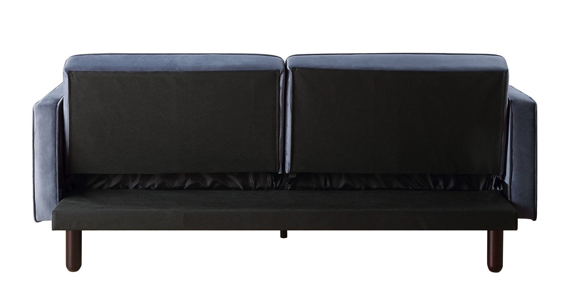 79" Dark Gray Velvet And Black Sleeper Sofa By Homeroots | Sofas | Modishstore - 4