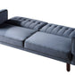 79" Dark Gray Velvet And Black Sleeper Sofa By Homeroots | Sofas | Modishstore - 5
