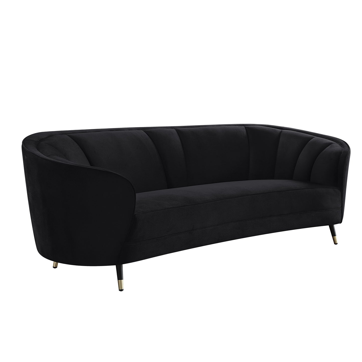 92" Black Velvet Sofa By Homeroots | Sofas | Modishstore