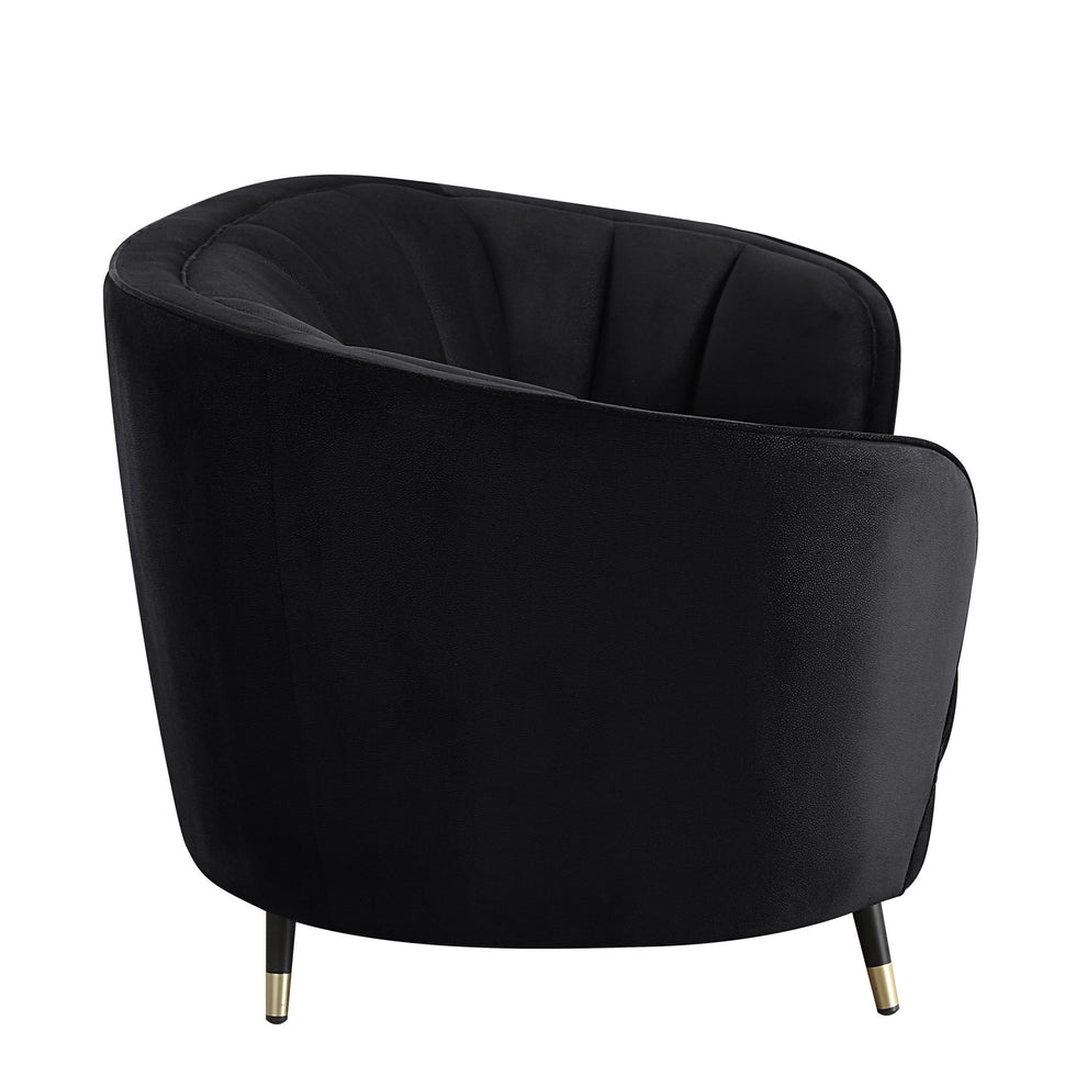 92" Black Velvet Sofa By Homeroots | Sofas | Modishstore - 3