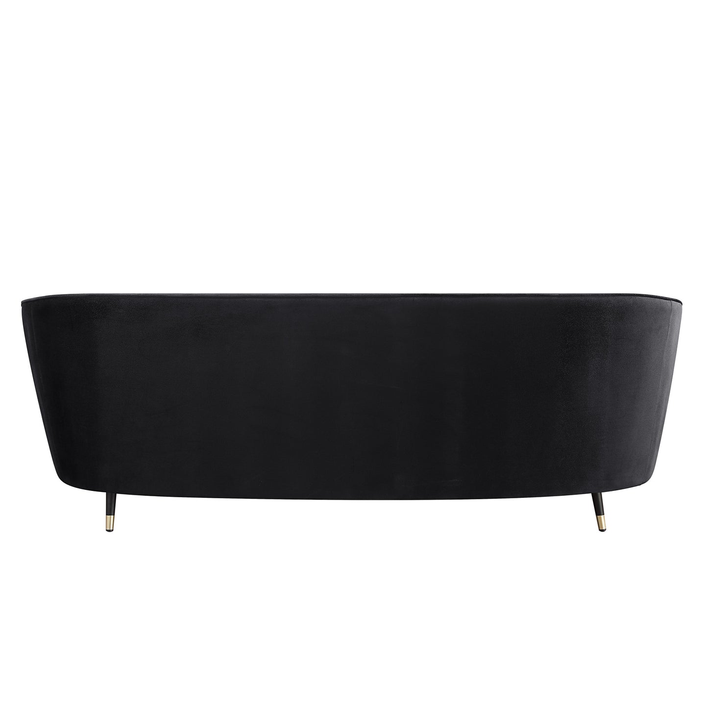 92" Black Velvet Sofa By Homeroots | Sofas | Modishstore - 4