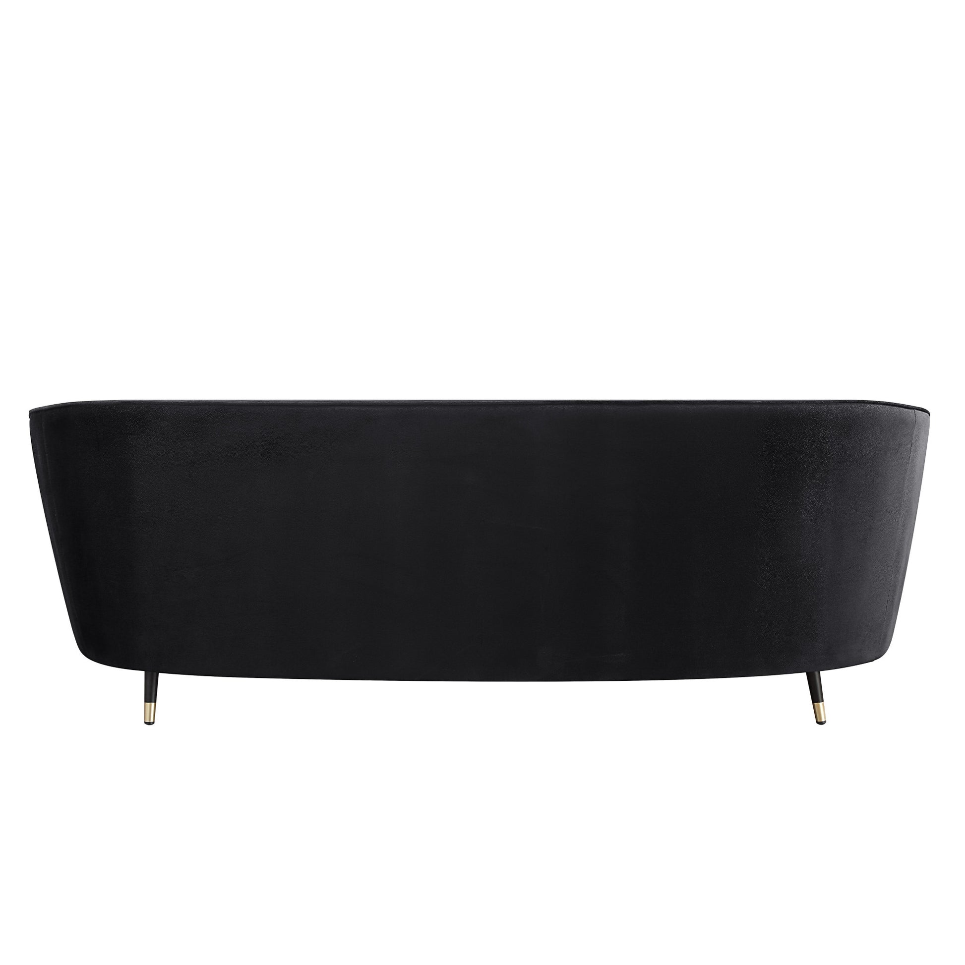 92" Black Velvet Sofa By Homeroots | Sofas | Modishstore - 4