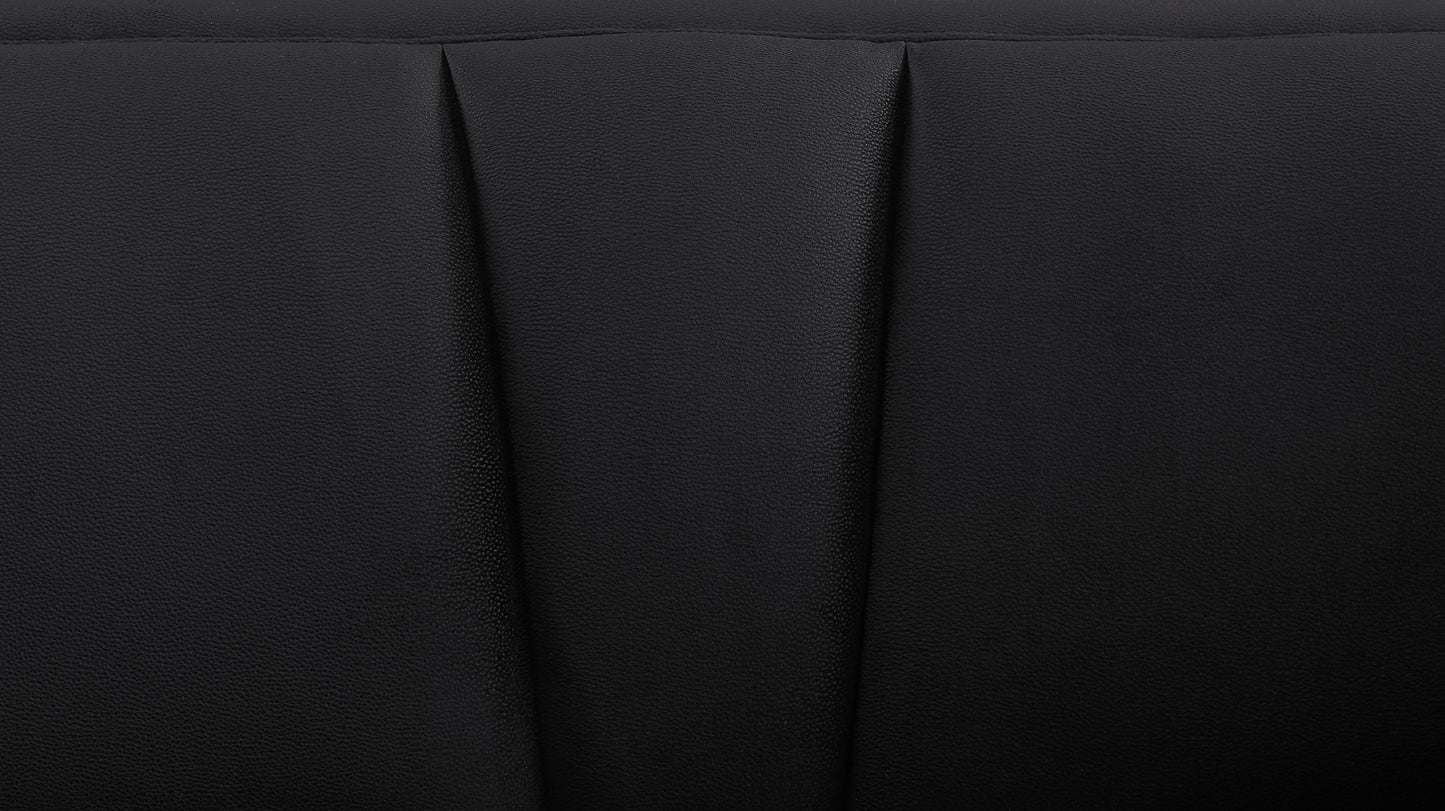 92" Black Velvet Sofa By Homeroots