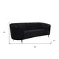 92" Black Velvet Sofa By Homeroots | Sofas | Modishstore - 7