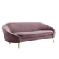 90" Pink Velvet And Gold Sofa By Homeroots | Sofas | Modishstore