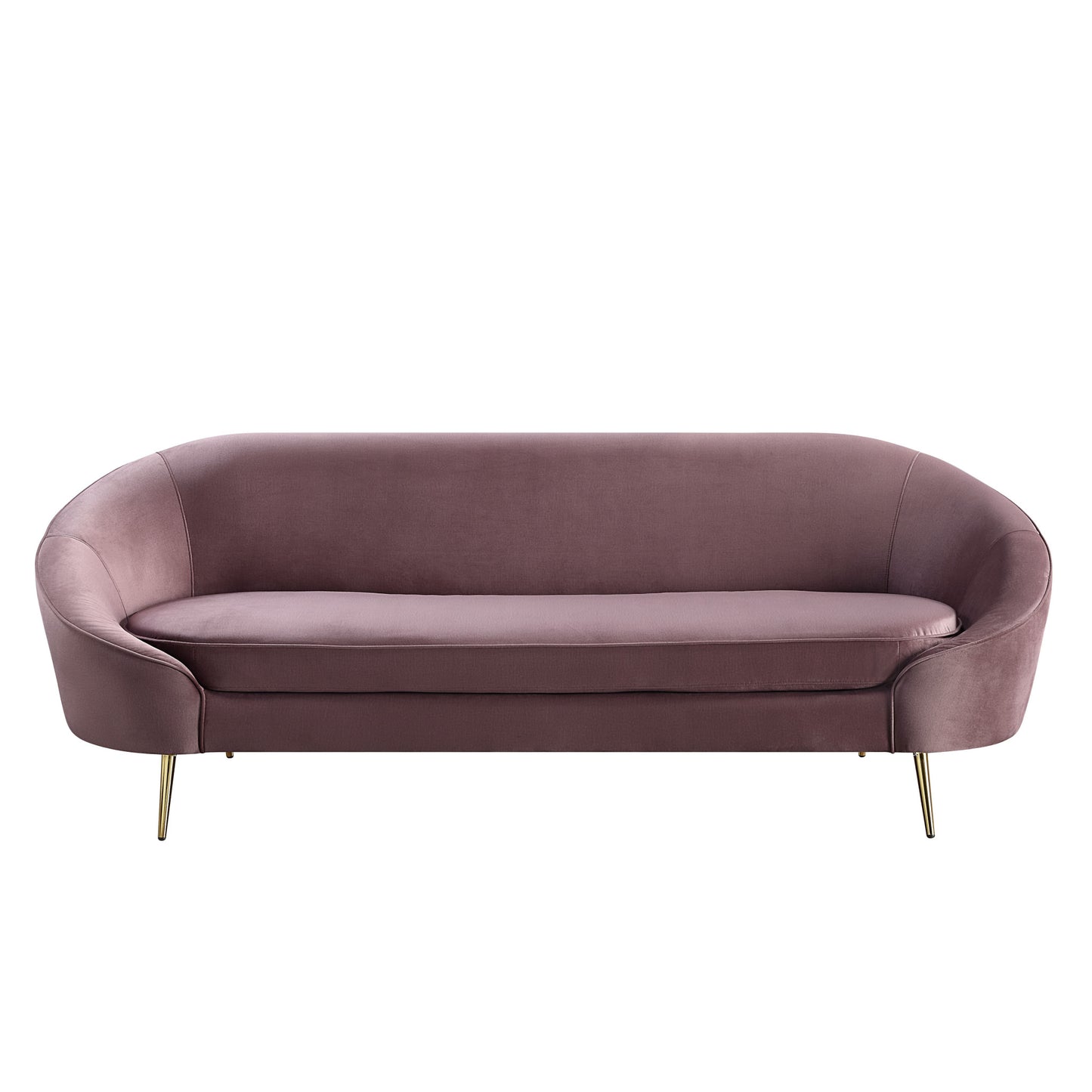90" Pink Velvet And Gold Sofa By Homeroots | Sofas | Modishstore - 2