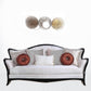 86" Beige And Black Sofa With Seven Toss Pillows By Homeroots