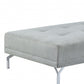 74" Gray Velvet And Black Sofa By Homeroots