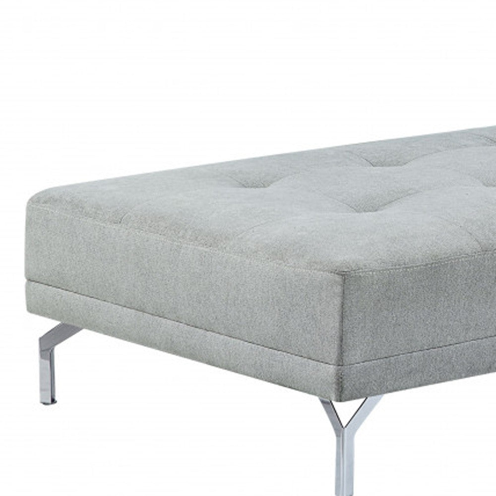 74" Gray Velvet And Black Sofa By Homeroots | Sofas | Modishstore - 4