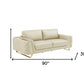 90" Beige Italian Leather And Gold Sofa By Homeroots | Sofas | Modishstore - 8