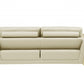 90" Beige Italian Leather And Gold Sofa By Homeroots | Sofas | Modishstore - 4