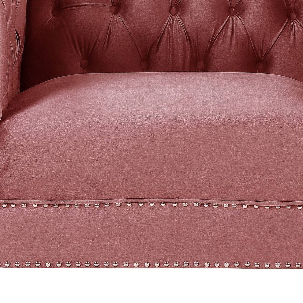 39" Black Tufted Arm Chair By Homeroots | Armchairs | Modishstore - 3