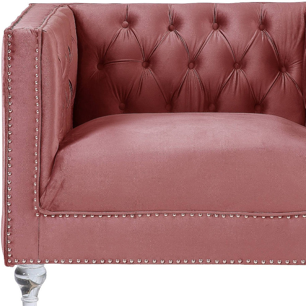39" Black Tufted Arm Chair By Homeroots | Armchairs | Modishstore - 4