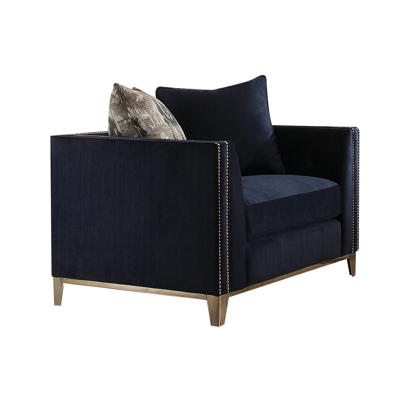 44" Black Tufted Arm Chair By Homeroots | Armchairs | Modishstore
