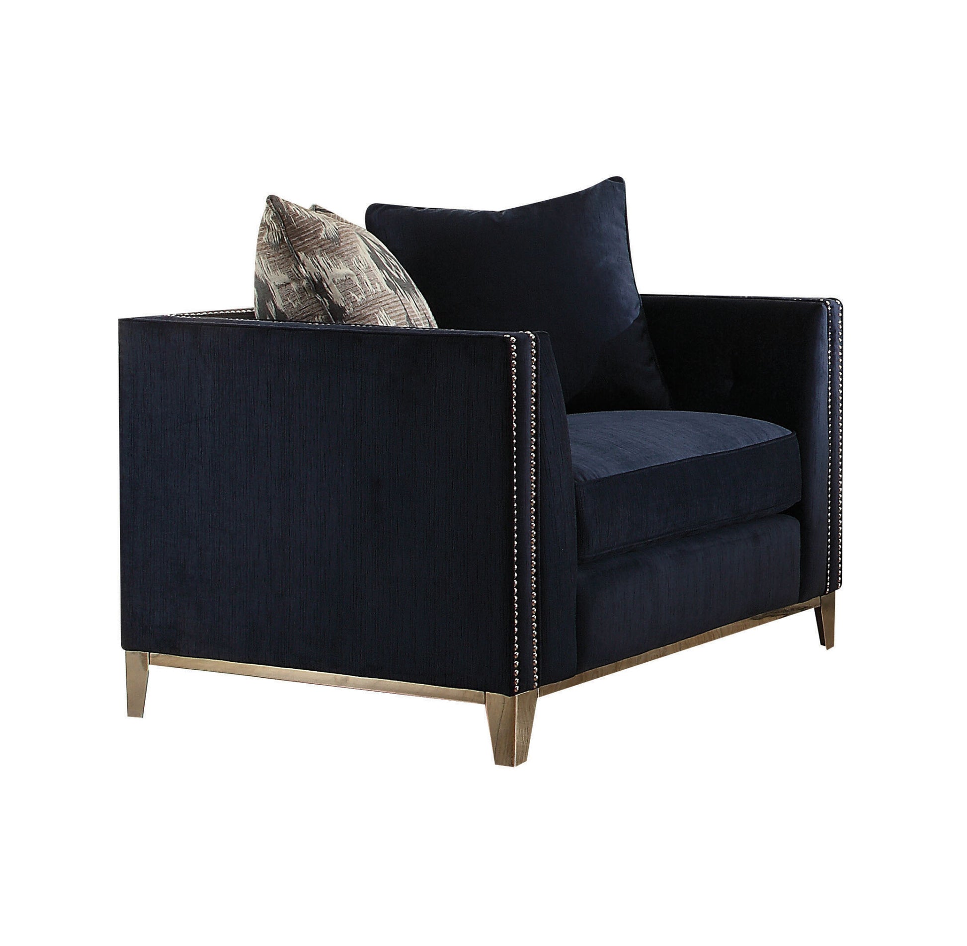 44" Black Tufted Arm Chair By Homeroots | Armchairs | Modishstore