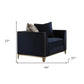 44" Black Tufted Arm Chair By Homeroots | Armchairs | Modishstore - 4
