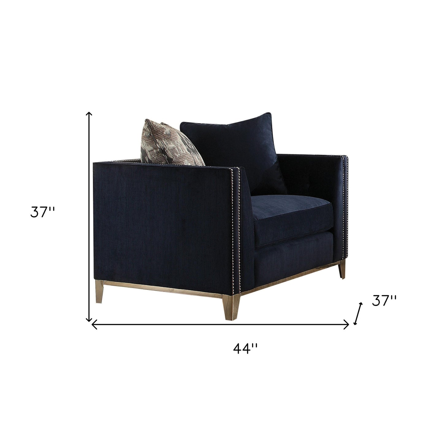 44" Black Tufted Arm Chair By Homeroots | Armchairs | Modishstore - 4
