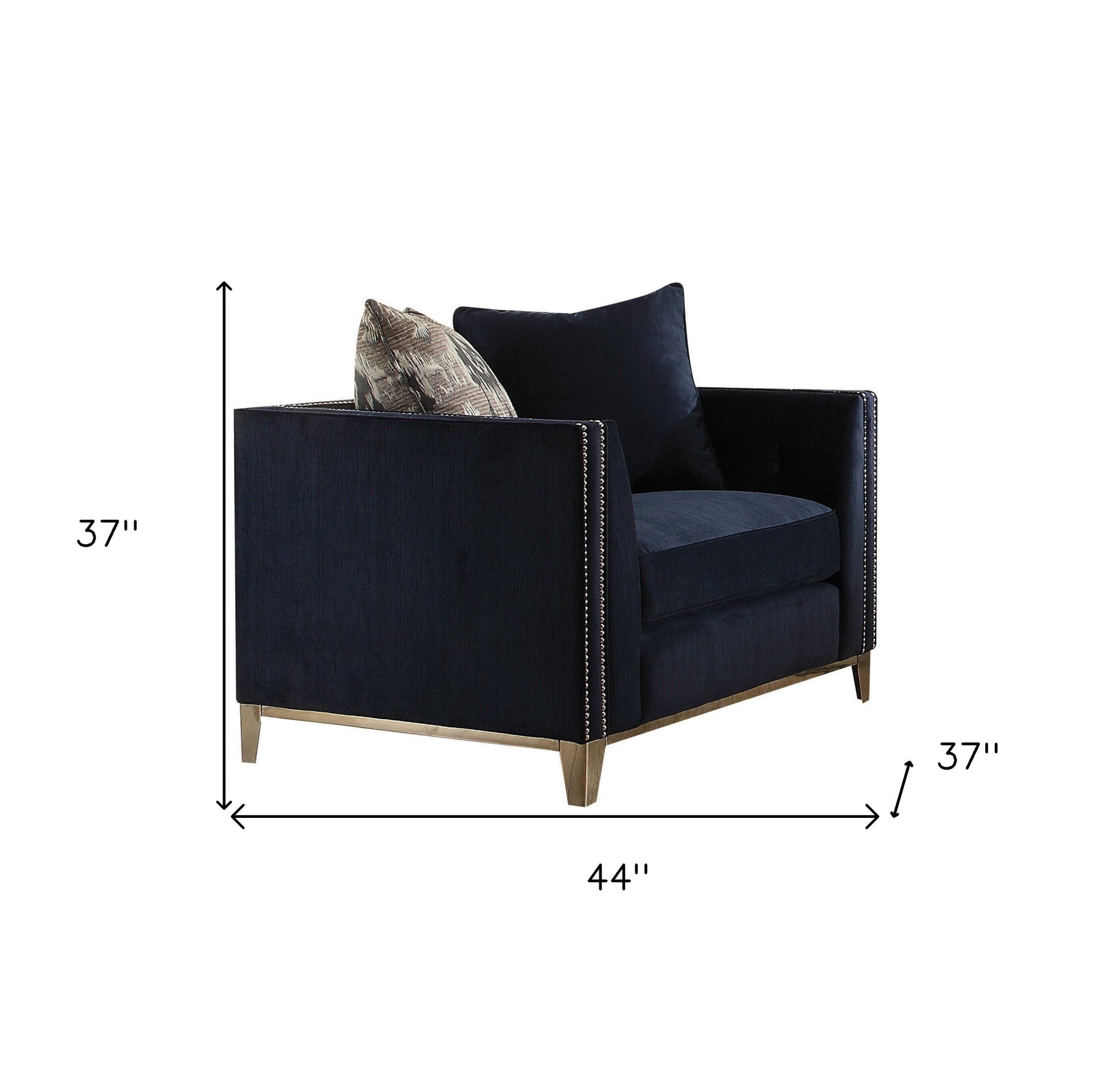 44" Black Tufted Arm Chair By Homeroots | Armchairs | Modishstore - 4