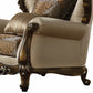 49" Tan And Brown Fabric Floral Tufted Wingback Chair By Homeroots | Armchairs | Modishstore - 3