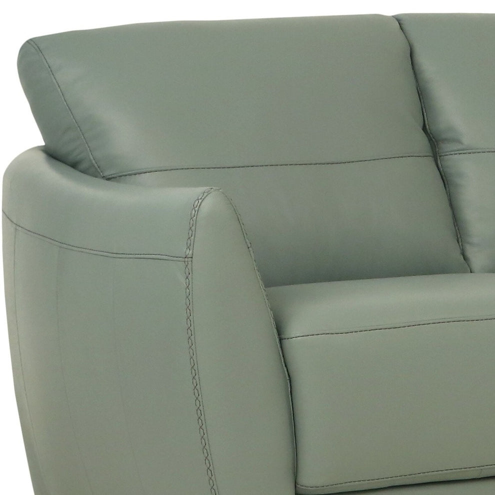 79" Watery Leather And Black Sofa By Homeroots | Sofas | Modishstore - 3