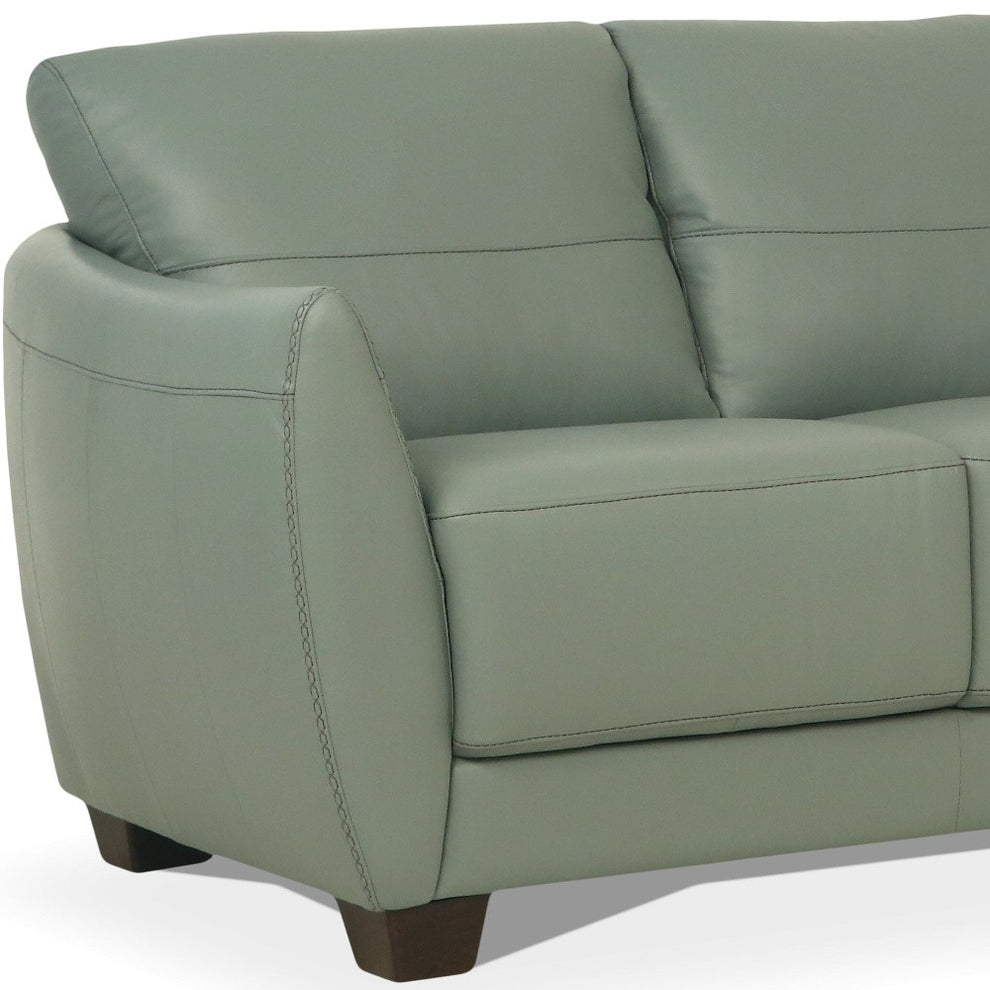 79" Watery Leather And Black Sofa By Homeroots | Sofas | Modishstore - 4