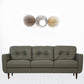 83" Green Leather And Black Sofa By Homeroots