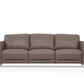 83" Taupe Leather And Black Sofa By Homeroots | Sofas | Modishstore