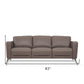 83" Taupe Leather And Black Sofa By Homeroots | Sofas | Modishstore - 5