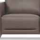 83" Taupe Leather And Black Sofa By Homeroots | Sofas | Modishstore - 3