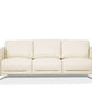 83" Cream Leather And Black Sofa By Homeroots | Sofas | Modishstore