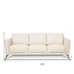83" Cream Leather And Black Sofa By Homeroots | Sofas | Modishstore - 5