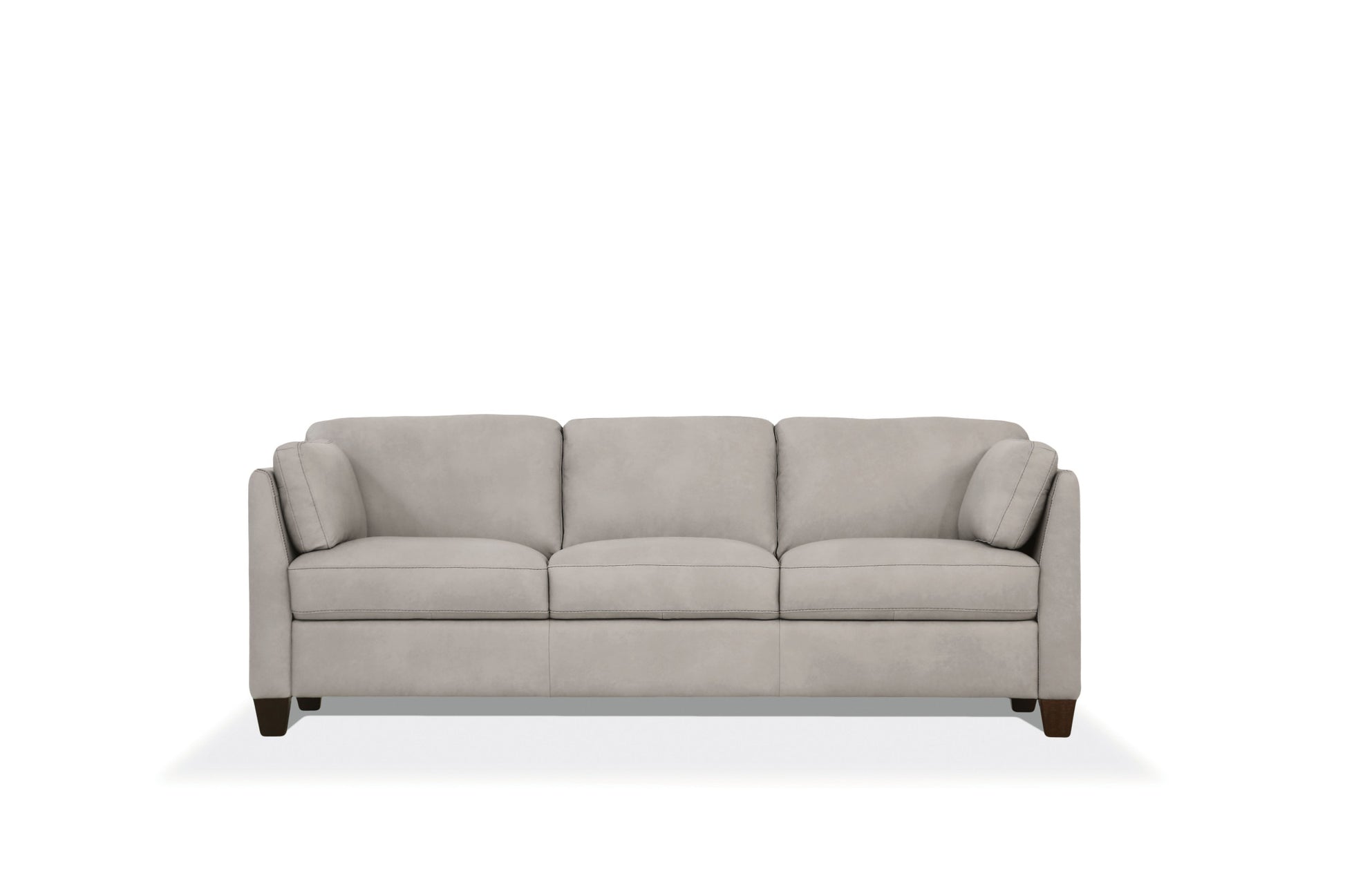 81" Dusty White Leather And Black Sofa By Homeroots | Sofas | Modishstore