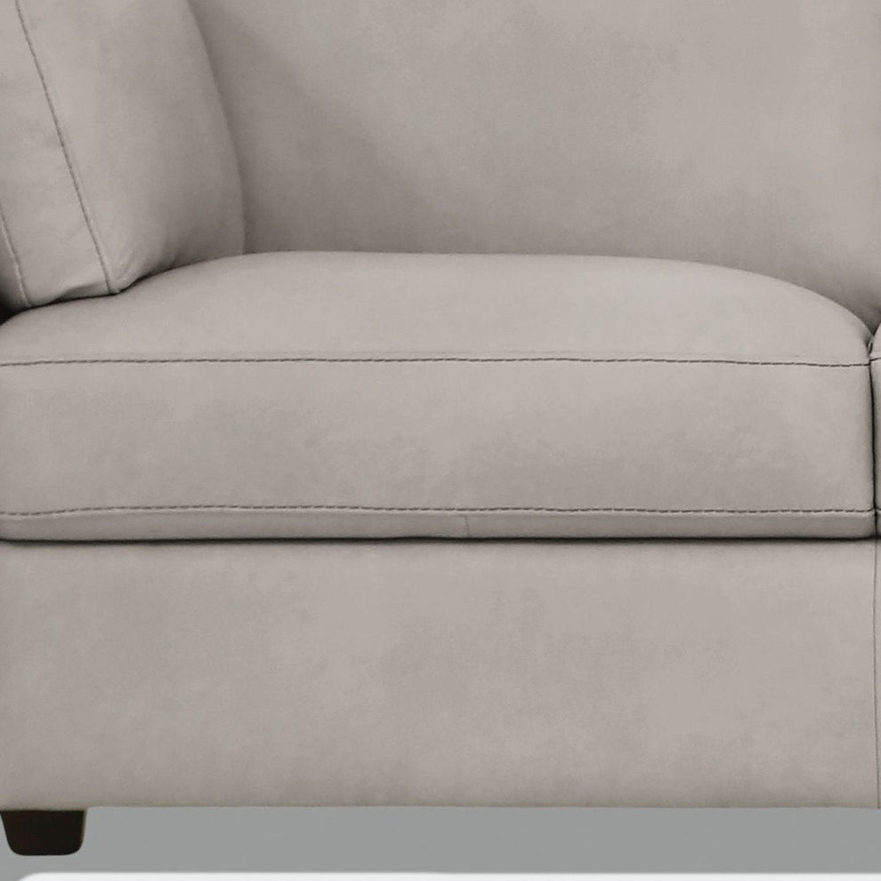 81" Dusty White Leather And Black Sofa By Homeroots | Sofas | Modishstore - 5