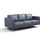 85" Blue Leather And Black Sofa By Homeroots | Sofas | Modishstore